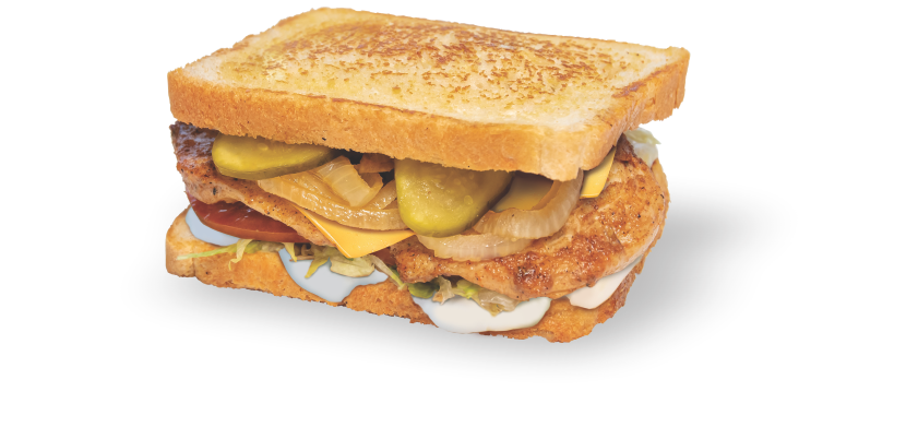 Toasted Chicken & Cheese Burger Single