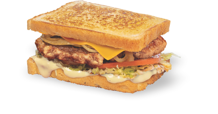 Toasted Rib & Cheese Burger Single